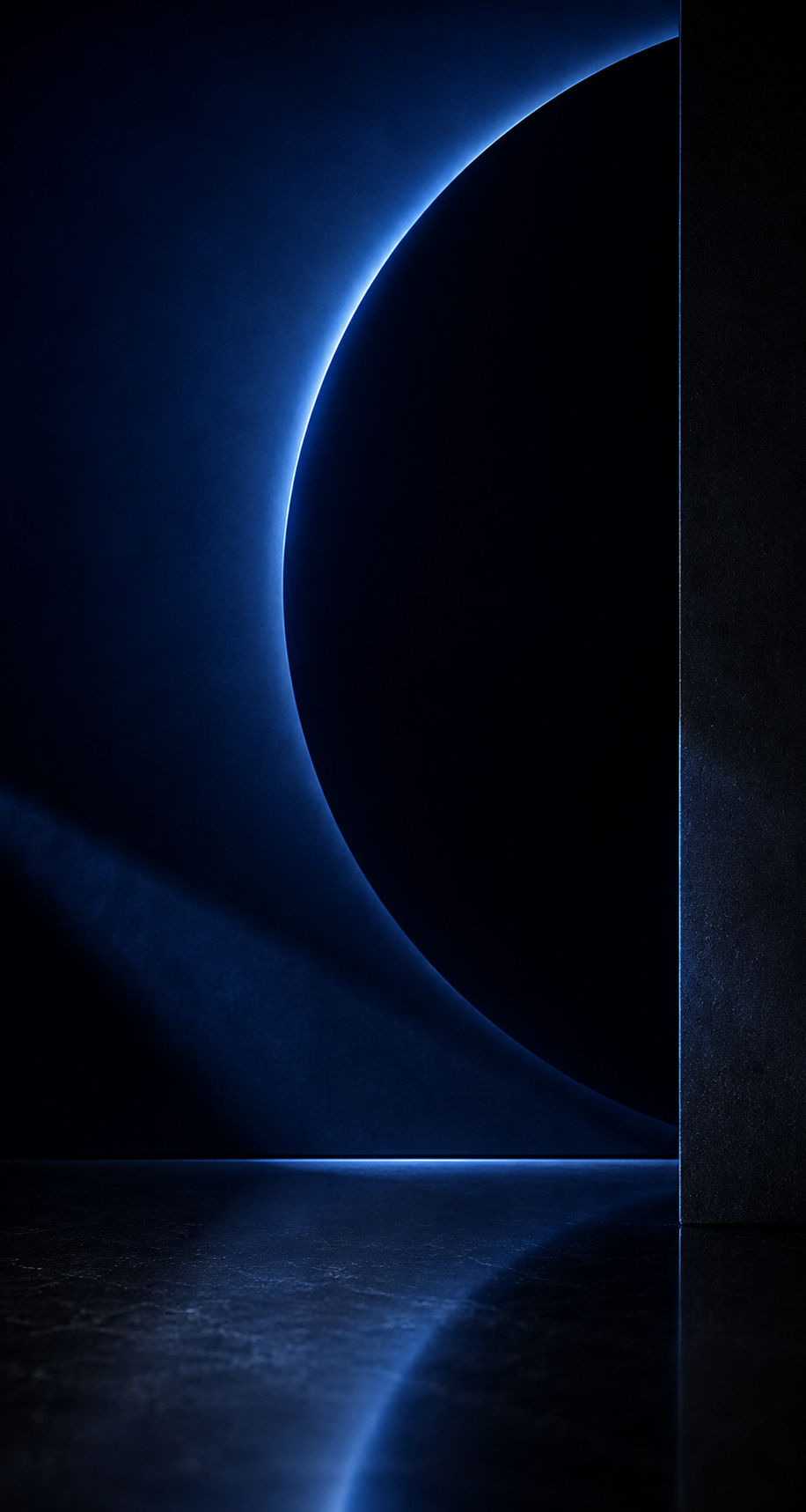 Eclissi — ombra e luce blu